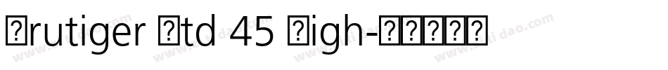 Frutiger Std 45 Ligh字体转换